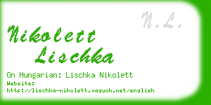 nikolett lischka business card